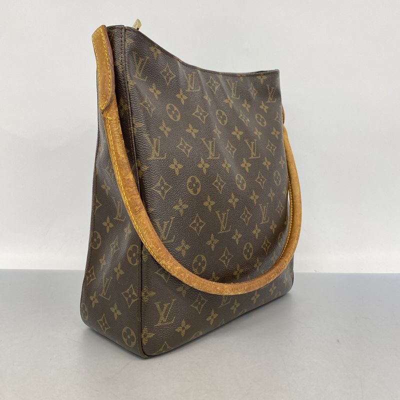 Louis Vuitton Shoulder Bag Monogram Looping GM M51145 Brown Ladies