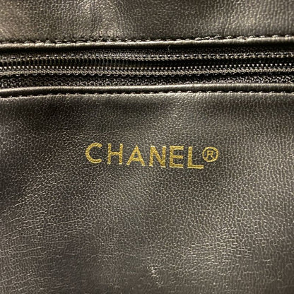 Chanel Shoulder Bag Matelasse Lambskin Black Gold Hardware Women