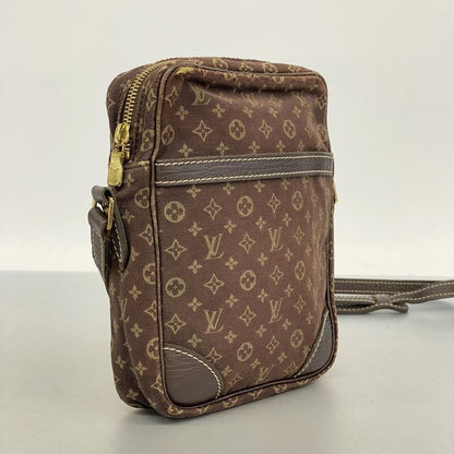 Louis Vuitton Shoulder Bag Monogram Mini Lin Danube M95228 Gray Ebeneu Women's