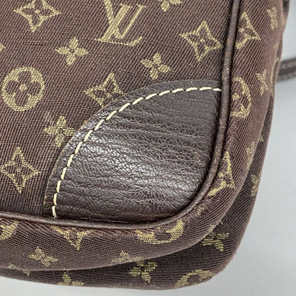 Louis Vuitton Shoulder Bag Monogram Mini Lin Danube M95228 Gray Ebeneu Women's