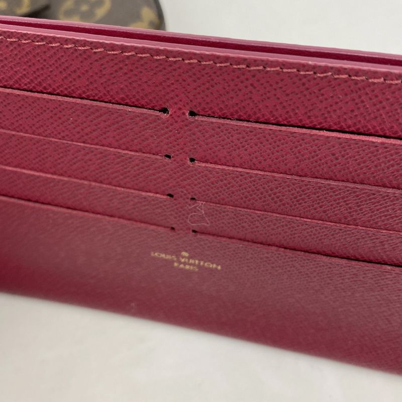 Louis Vuitton Shoulder Wallet Monogram Pochette Felicie M81896 Brown Fuchsia