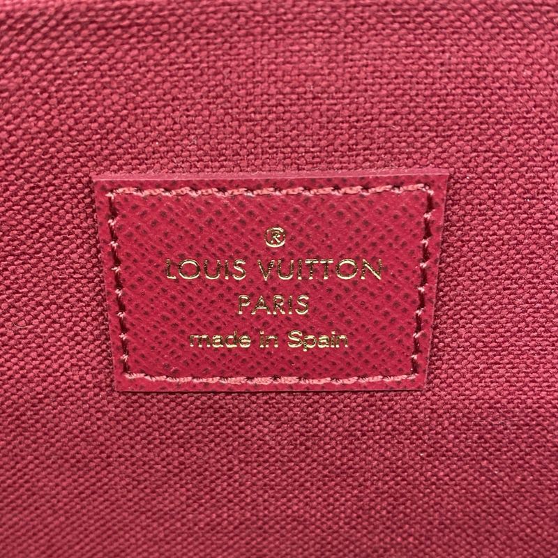 Louis Vuitton Shoulder Wallet Monogram Pochette Felicie M81896 Brown Fuchsia