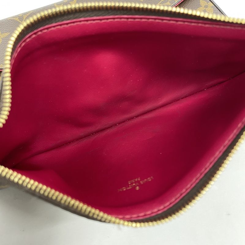 Louis Vuitton Shoulder Wallet Monogram Pochette Felicie M81896 Brown Fuchsia