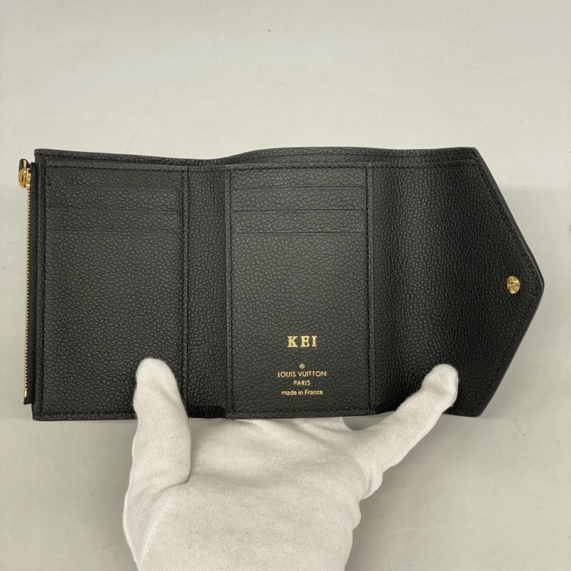 Louis Vuitton Monogram And Empreinte Portefeuille Victorine Trifold Wallet