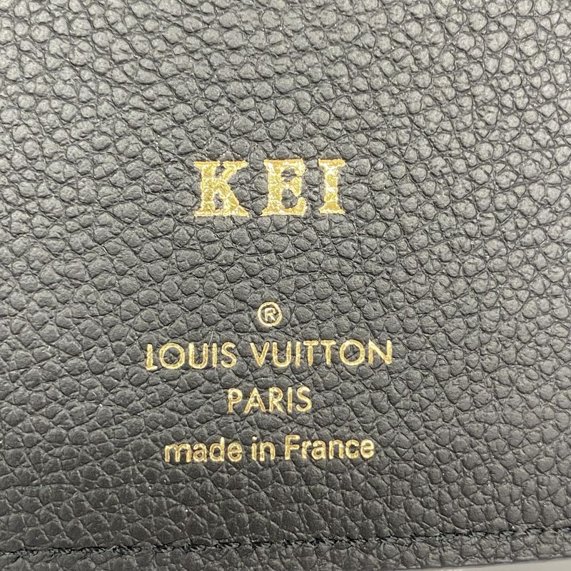 Louis Vuitton Monogram And Empreinte Portefeuille Victorine Trifold Wallet