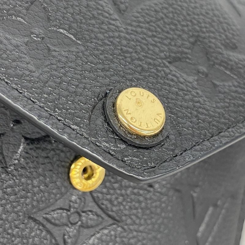 Louis Vuitton Monogram And Empreinte Portefeuille Victorine Trifold Wallet