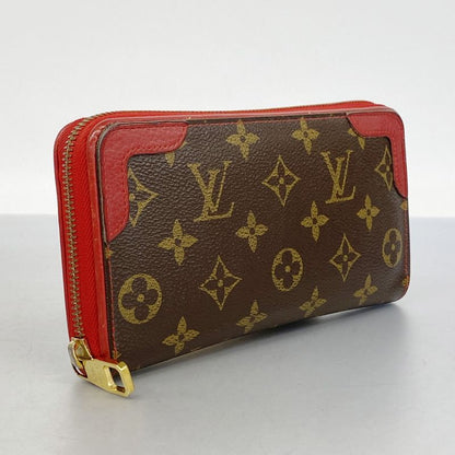Louis Vuitton Long Wallet Monogram Retiro Zippy Wallet M61854 Brown Threes