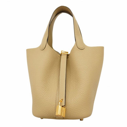 Hermes Handbag Picotin Lock PM Taurillon Cles Mance Trench Gold Hardware K