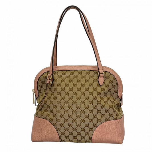 Gucci Shoulder Bag GG Canvas Interlocking G 449243 Canvas Beige Pink Chien Pan