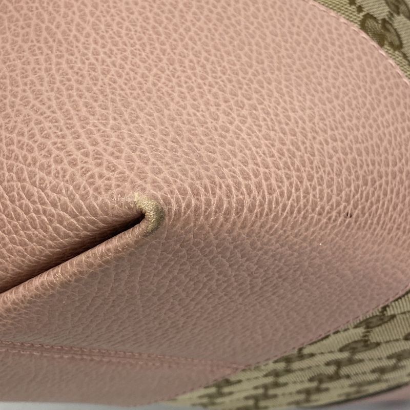 Gucci Shoulder Bag GG Canvas Interlocking G 449243 Canvas Beige Pink Chien Pan