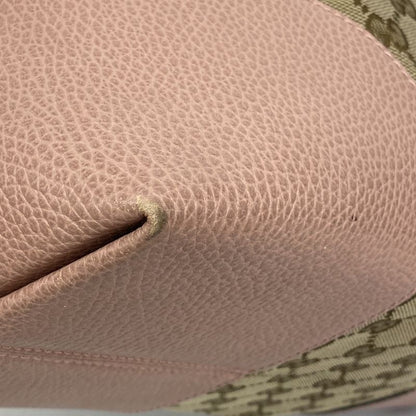 Gucci Shoulder Bag GG Canvas Interlocking G 449243 Canvas Beige Pink Chien Pan