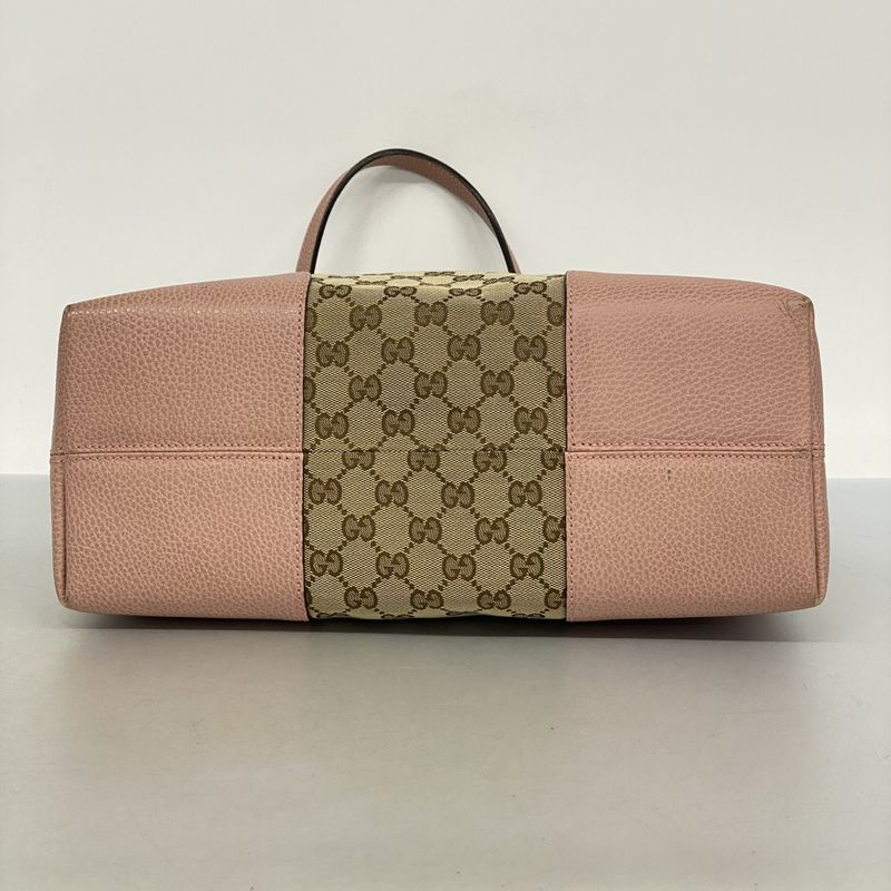 Gucci Shoulder Bag GG Canvas Interlocking G 449243 Canvas Beige Pink Chien Pan