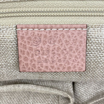 Gucci Shoulder Bag GG Canvas Interlocking G 449243 Canvas Beige Pink Chien Pan