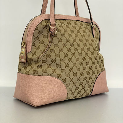 Gucci Shoulder Bag GG Canvas Interlocking G 449243 Canvas Beige Pink Chien Pan