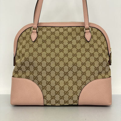 Gucci Shoulder Bag GG Canvas Interlocking G 449243 Canvas Beige Pink Chien Pan