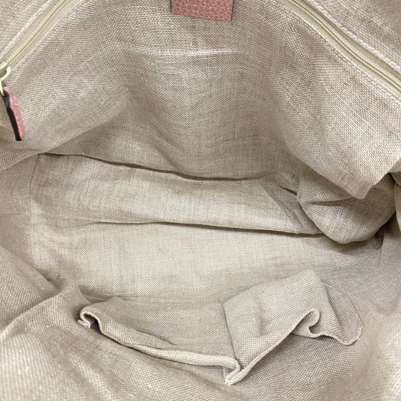 Gucci Shoulder Bag GG Canvas Interlocking G 449243 Canvas Beige Pink Chien Pan