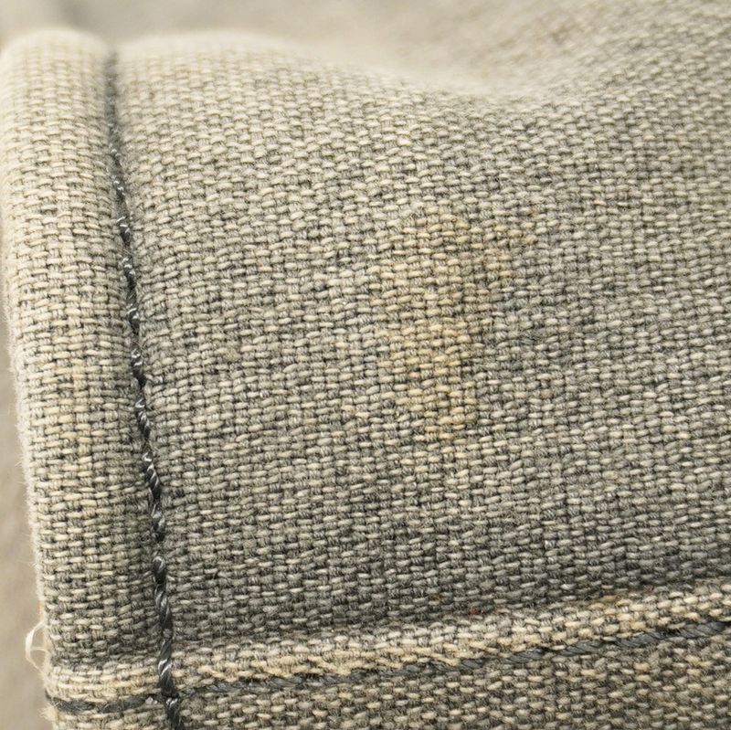 Chanel Tote Bag Deauville Canvas Gray Black Silver Hardware Women's