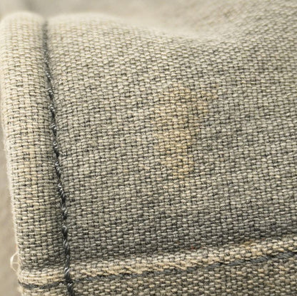 Chanel Tote Bag Deauville Canvas Gray Black Silver Hardware Women's