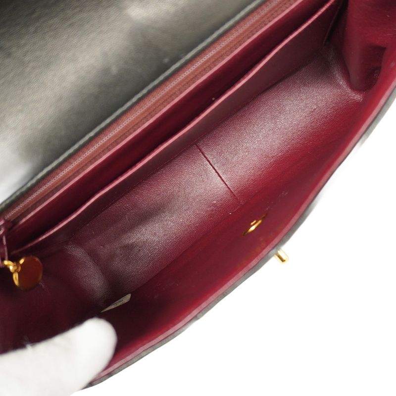 Chanel Shoulder Bag Diana Lambskin Black Gold Hardware Women