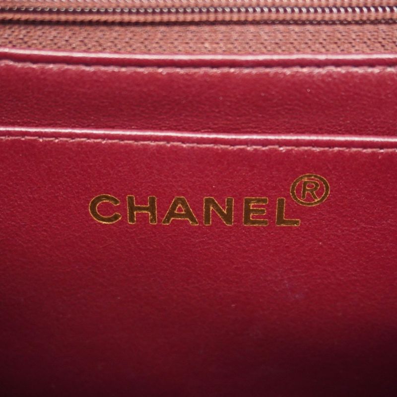 Chanel Shoulder Bag Diana Lambskin Black Gold Hardware Women