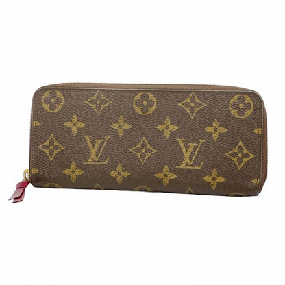 Louis Vuitton Long Wallet Monogram Portefeuille Cles Mance M60742 Brown Fuchsia