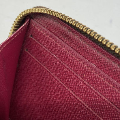 Louis Vuitton Long Wallet Monogram Portefeuille Cles Mance M60742 Brown Fuchsia