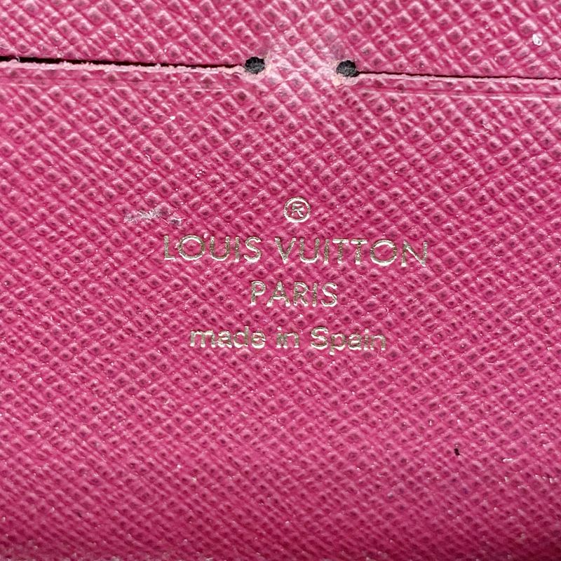 Louis Vuitton Long Wallet Monogram Portefeuille Cles Mance M60742 Brown Fuchsia