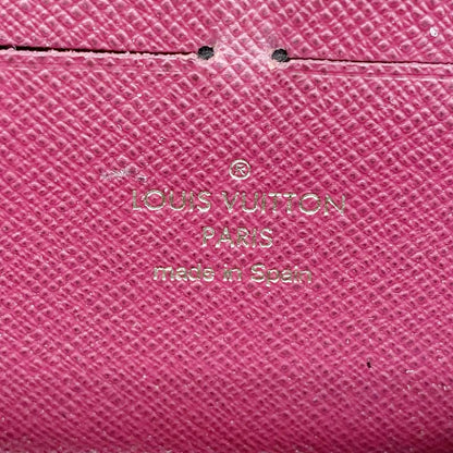 Louis Vuitton Long Wallet Monogram Portefeuille Cles Mance M60742 Brown Fuchsia