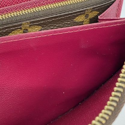 Louis Vuitton Long Wallet Monogram Portefeuille Cles Mance M60742 Brown Fuchsia