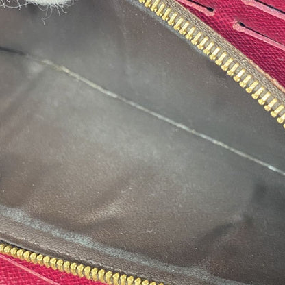 Louis Vuitton Long Wallet Monogram Portefeuille Cles Mance M60742 Brown Fuchsia