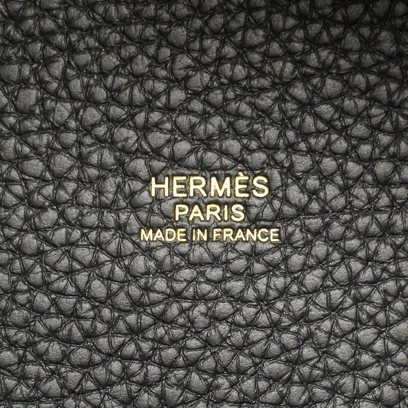 Hermes Handbag Picotin Lock PM Taurillon Cles Mance Black Gold Hardware K