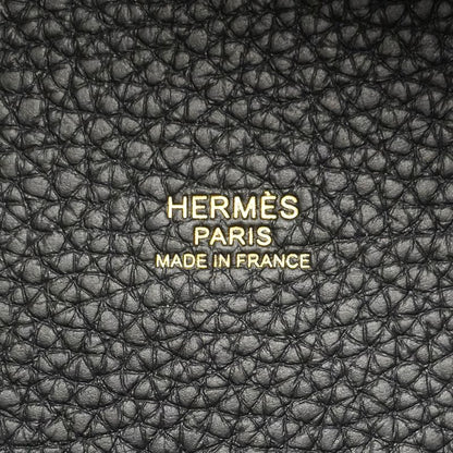 Hermes Handbag Picotin Lock PM Taurillon Cles Mance Black Gold Hardware K