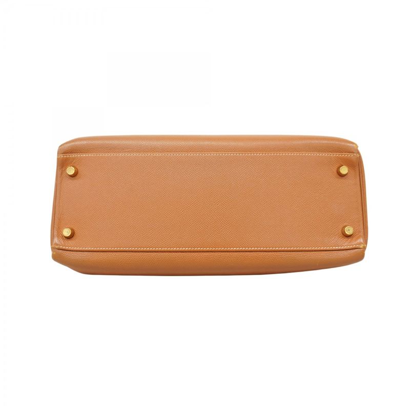 Hermes Handbag Kelly 32 Courchevel Gold Hardware □A Engraved 2way Bag Ladies