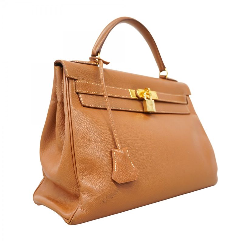 Hermes Handbag Kelly 32 Courchevel Gold Hardware □A Engraved 2way Bag Ladies