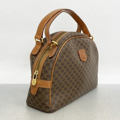 Celine Handbag Macadam PVC Brown Gold Hardware Women