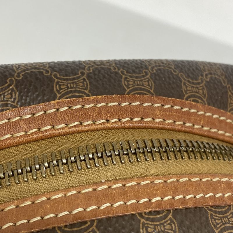 Celine Handbag Macadam PVC Brown Gold Hardware Women