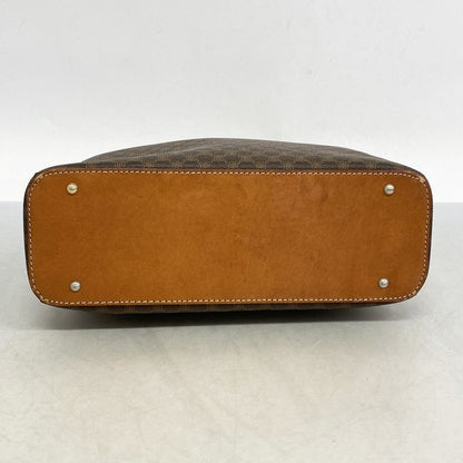 Celine Handbag Macadam PVC Brown Gold Hardware Women