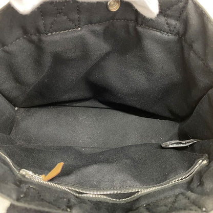 Hermes Tote Bag Deauville PM Canvas Black Silver Hardware Women