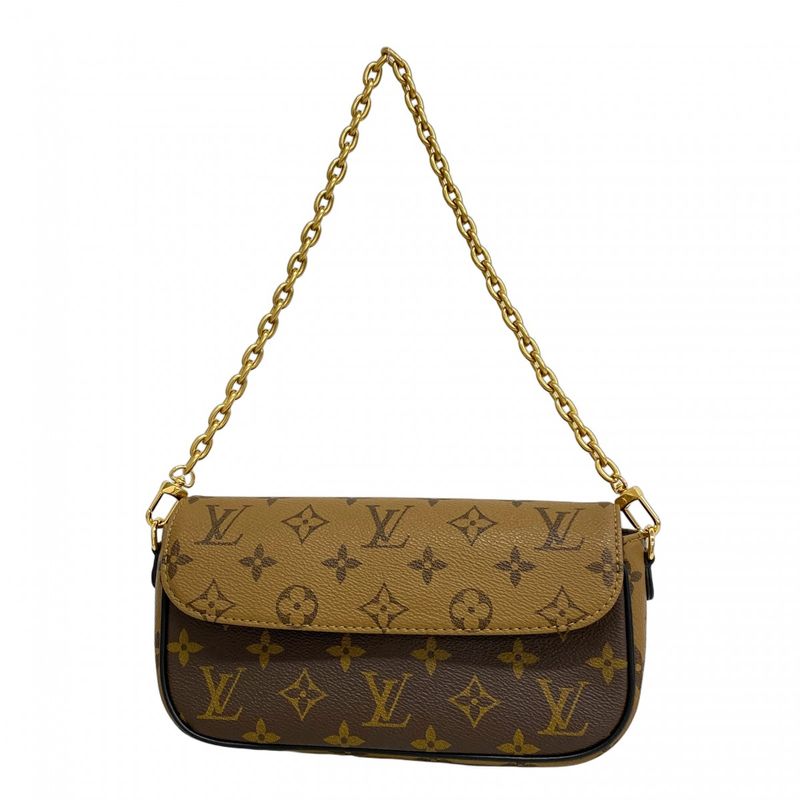 Louis Vuitton Shoulder Bag Monogram Reverse Wallet On Chain Ivy M26587 Brown