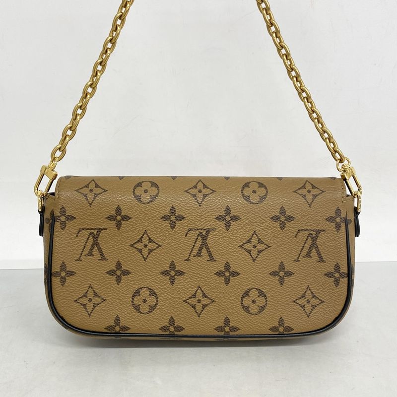 Louis Vuitton Shoulder Bag Monogram Reverse Wallet On Chain Ivy M26587 Brown