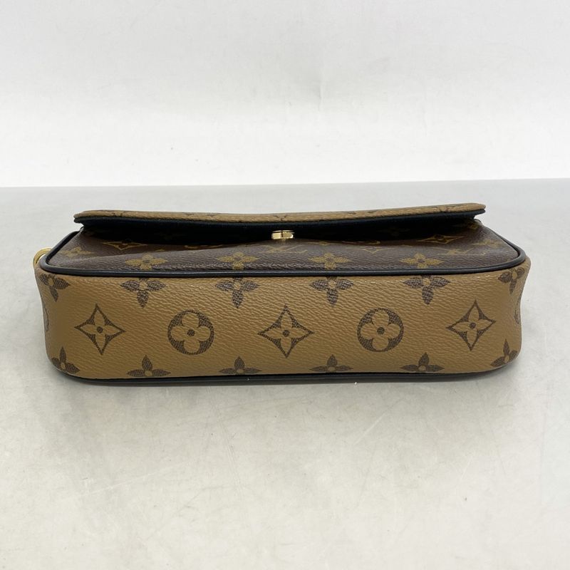 Louis Vuitton Shoulder Bag Monogram Reverse Wallet On Chain Ivy M26587 Brown