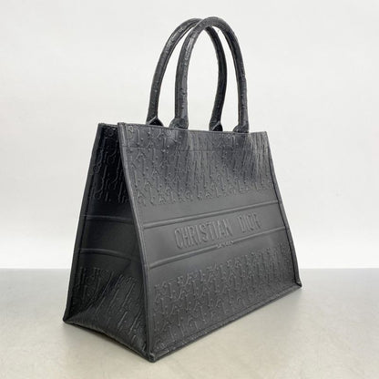 Christian Dior Tote Bag Oblique Book Tote Leather Black Cles Deuce