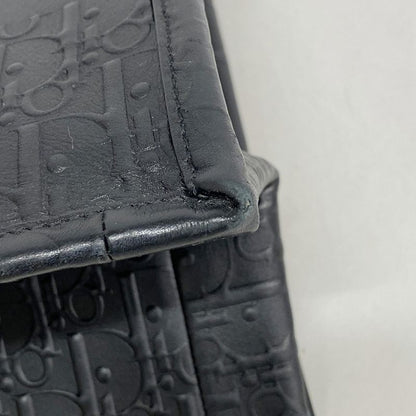 Christian Dior Tote Bag Oblique Book Tote Leather Black Cles Deuce