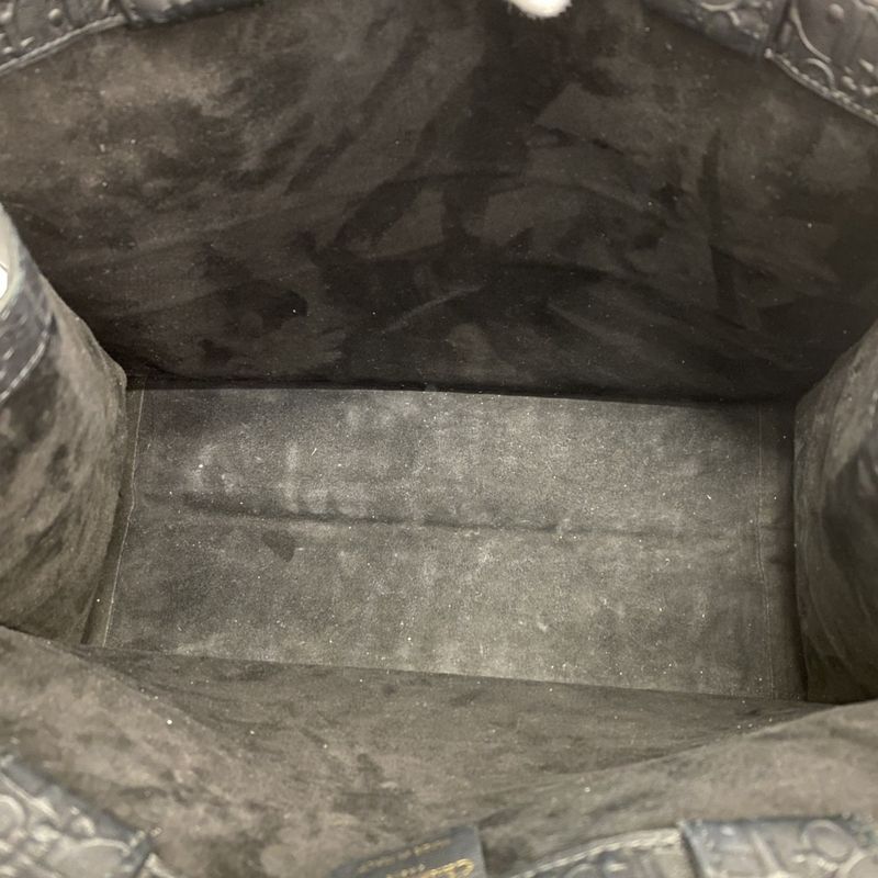 Christian Dior Tote Bag Oblique Book Tote Leather Black Cles Deuce