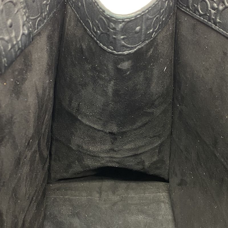 Christian Dior Tote Bag Oblique Book Tote Leather Black Cles Deuce