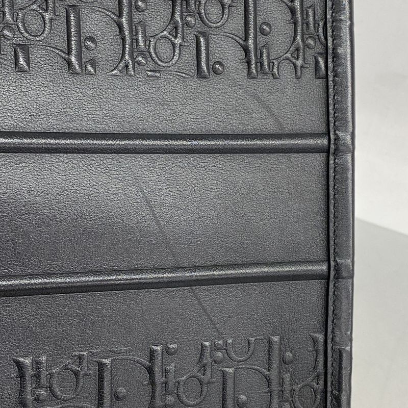 Christian Dior Tote Bag Oblique Book Tote Leather Black Cles Deuce