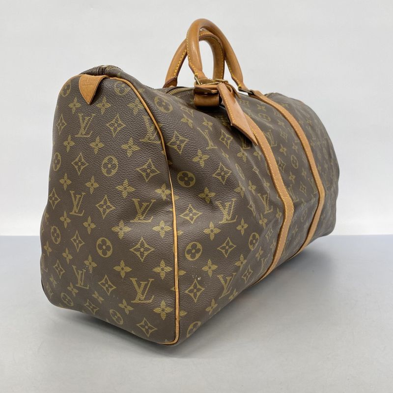 Louis Vuitton Boston Bag Monogram Keepall 50 M41426 Brown Men Women Unisex