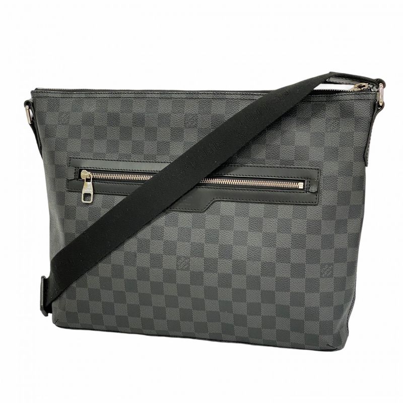 Louis Vuitton Shoulder Bag Damier Graphite Mique MM N41106 Black Gray Men's