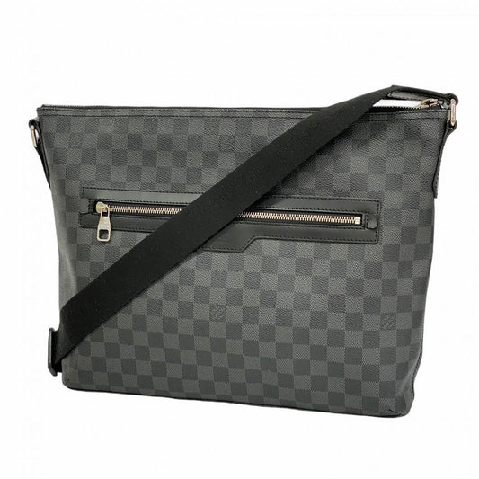 Louis Vuitton Shoulder Bag Damier Graphite Mique MM N41106 Black Gray Men's