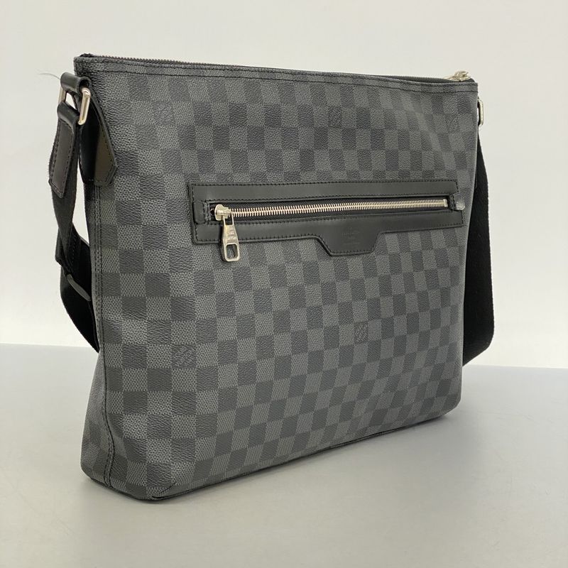 Louis Vuitton Shoulder Bag Damier Graphite Mique MM N41106 Black Gray Men's
